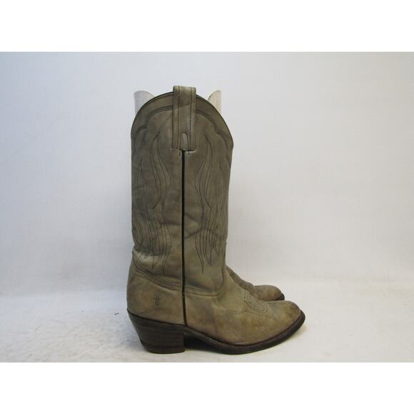 Frye Mens Size 10.5 D Marbled Gray Leather Western Cowboy Boots main image 7